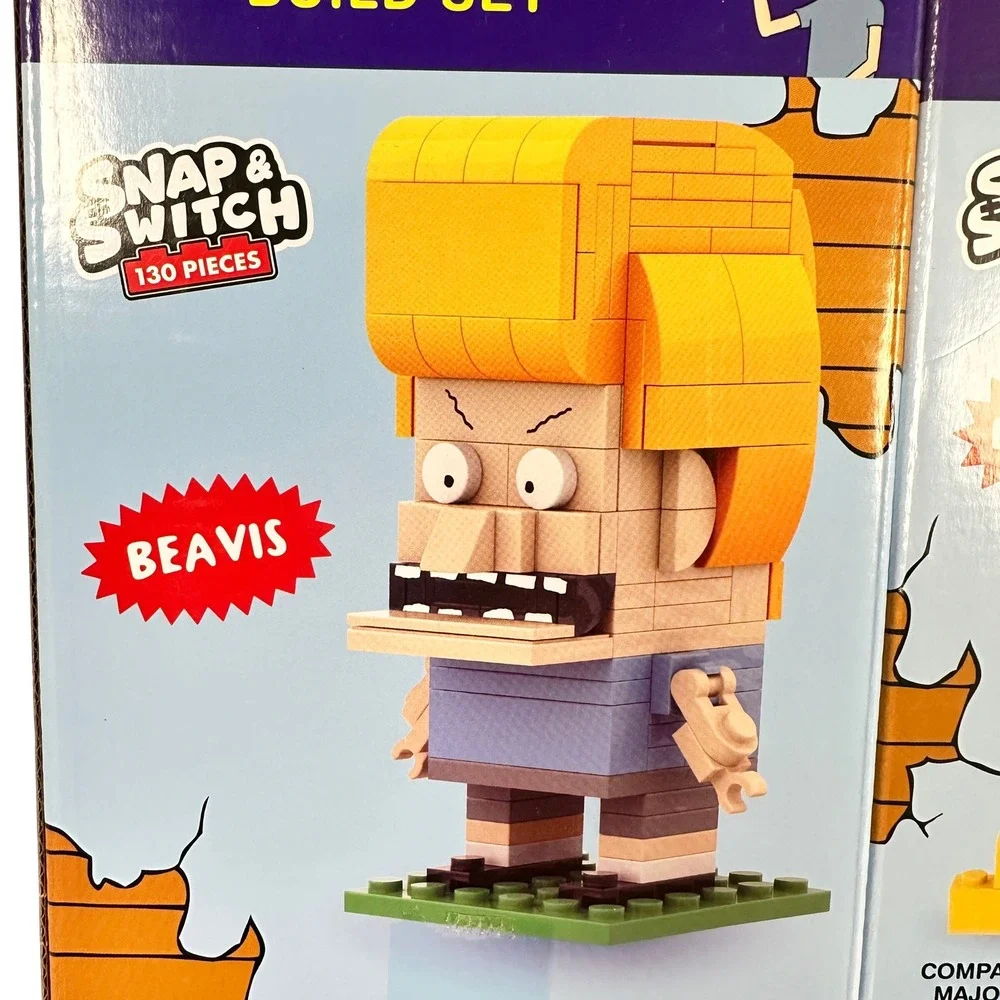 Beavis and Butt-Head Snap & Switch Build Set Lot of 2 Well Played Toys MTV New